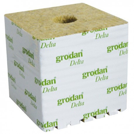 GRODAN®Delta – Rockwool Cubes (15x15x14.2cm; med hål 40/40mm )