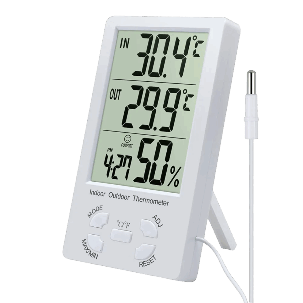 2-i-1 LCD digital termometer och hygrometer