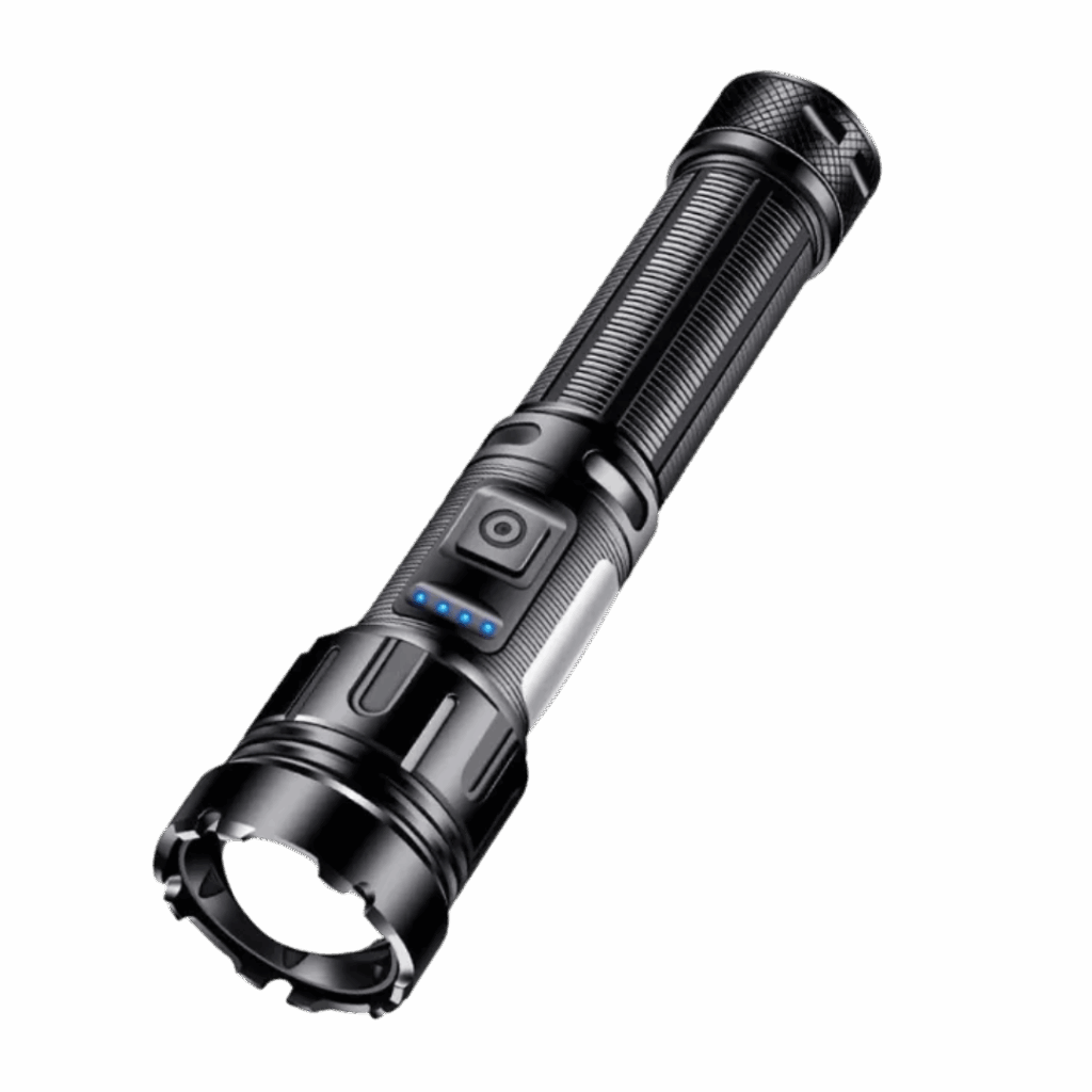 kraftfull ficklampa 5.000 Lumen + uppladdningsbart batteri