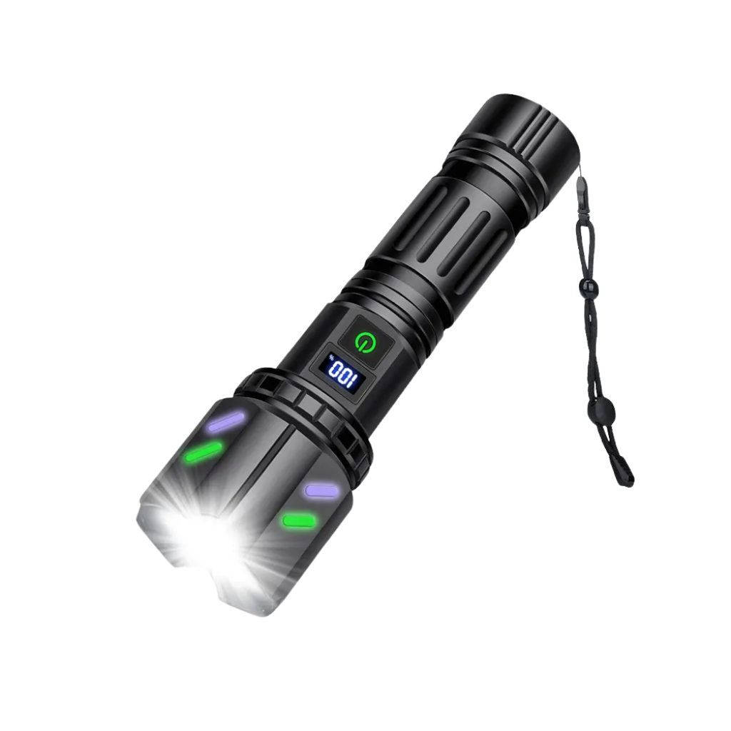Dual Switch ficklampa 15 000 Lumen + Uppladdningsbart Batteri