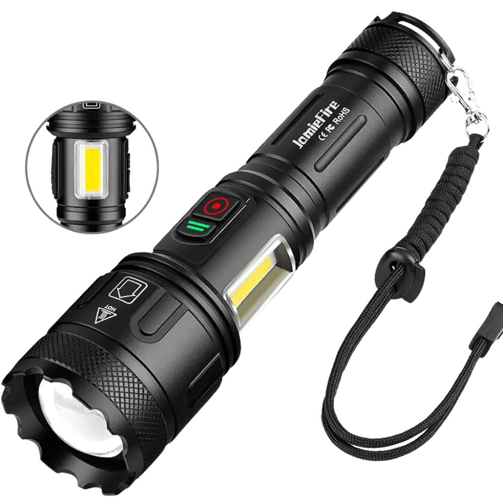 Dual Switch ficklampa 15 000 Lumen + Uppladdningsbart Batteri