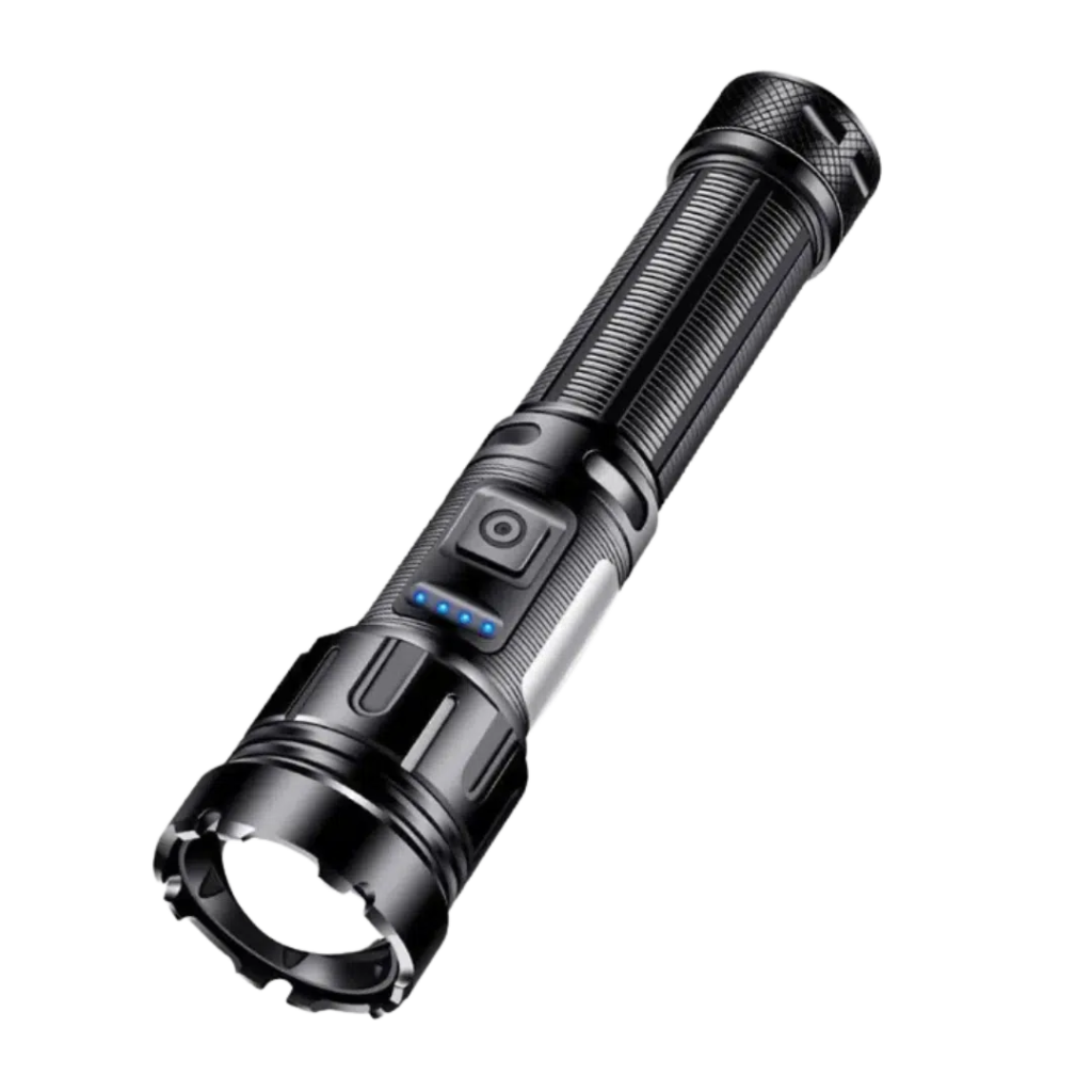 kraftfull ficklampa 5.000 Lumen + Uppladdningsbart Batteri