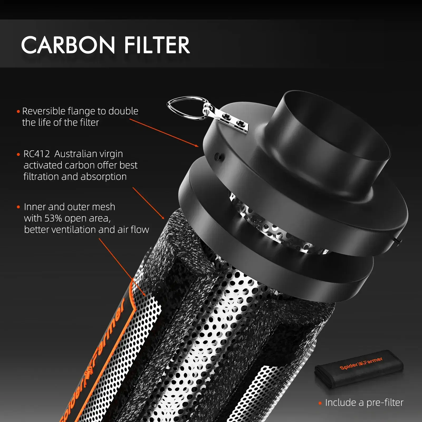 Spider-Farmer-Carbon-Filter-Specification-1