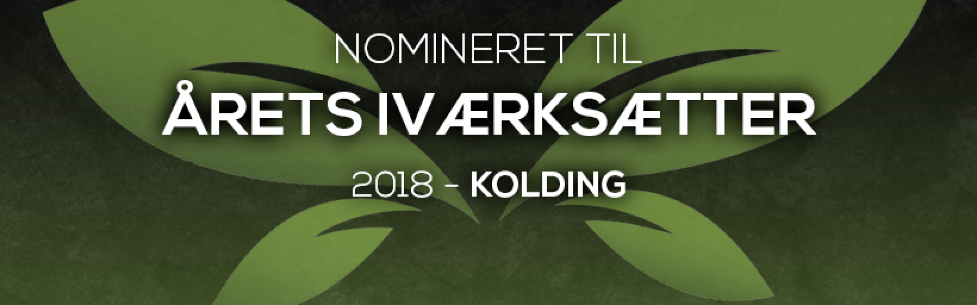 VI ER BLEVET NOMINERET TIL PRISEN ÅRETS IVÆRKSÆTTER 2018 I KOLDING